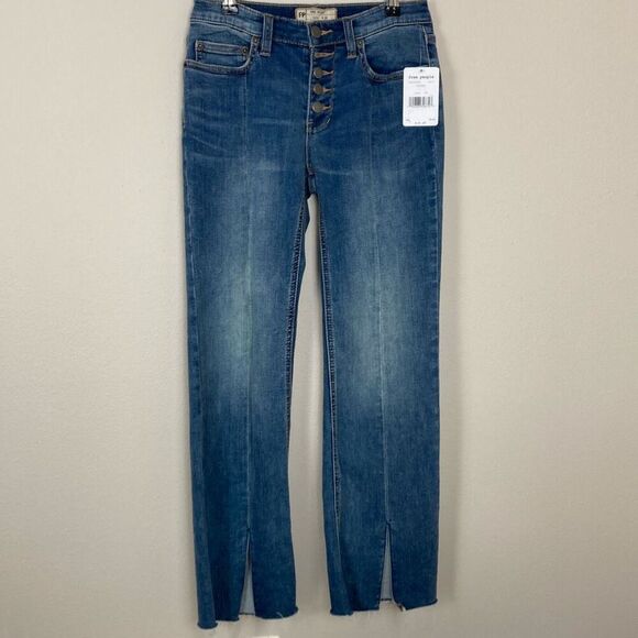 Free People Cropped‎ Sierra Jeans Size 25 NWT - Picture 2 of 11